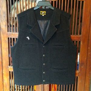 Wyoming Traders Men's Wool Lapel Western Vest L
